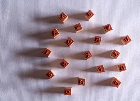 Cube letters Stock Photos