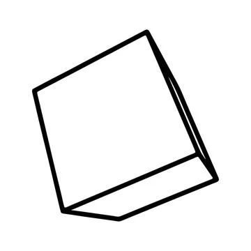 Cube line icon isolated on white background Cube line icon isolated on whi... Foto stock