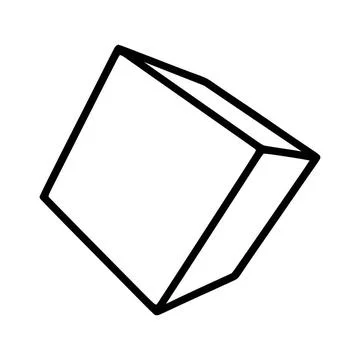 Cube line icon isolated on white background Cube line icon isolated on whi... Foto stock