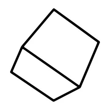 Cube line icon isolated on white background Cube line icon isolated on whi... Foto stock