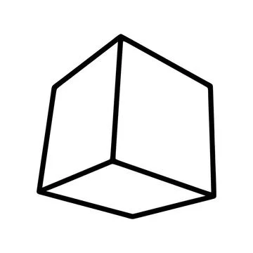 Cube line icon isolated on white background Cube line icon isolated on whi... Foto stock