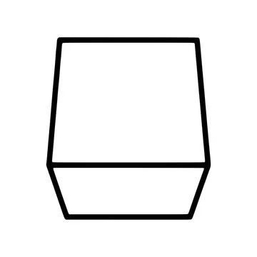 Cube line icon isolated on white background Cube line icon isolated on whi... Foto stock