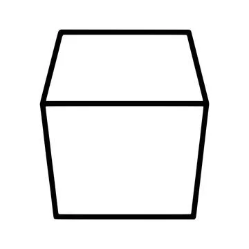 Cube line icon isolated on white background Cube line icon isolated on whi... Foto stock