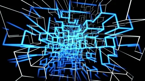 Cube Line Tunnel Video stock 316062816