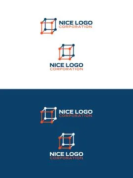 Cube logo 3d Illustrazione stock