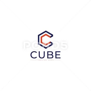 Cube logo design Stock Illustration