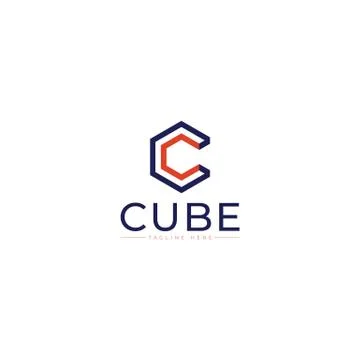 Cube logo design Stock Illustration