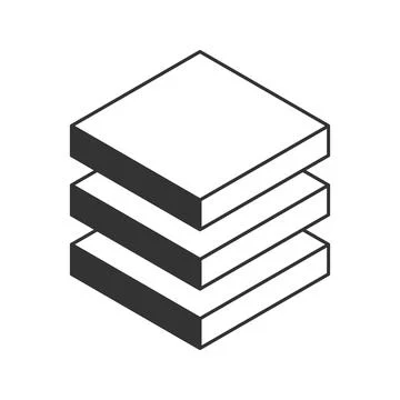 Cube logo, geometric vector design. Black and white Box logotype company, t.. Stock Illustration