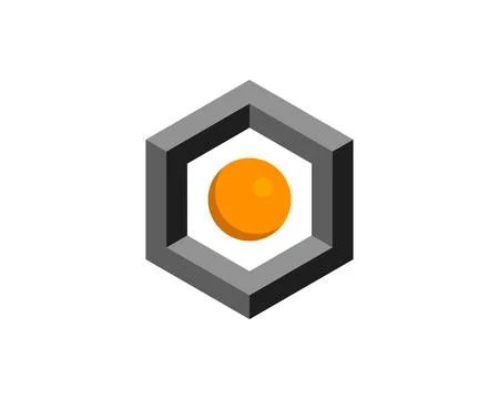 Cube logo, geometric vector design. Box logotype company, trendy technology e Stock Illustration
