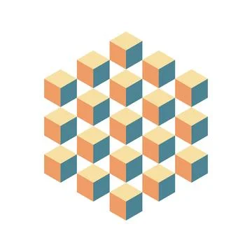 Cube logo, geometric vector design. Box logotype company, trendy techno emb.. イラスト素材