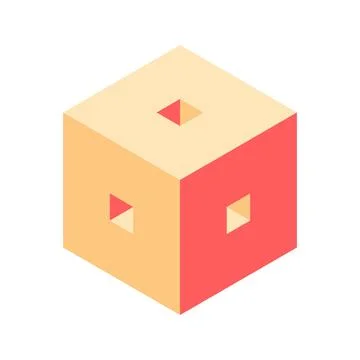 Cube logo, geometric vector design. Box logotype company, trendy techno emb.. Stock Illustration