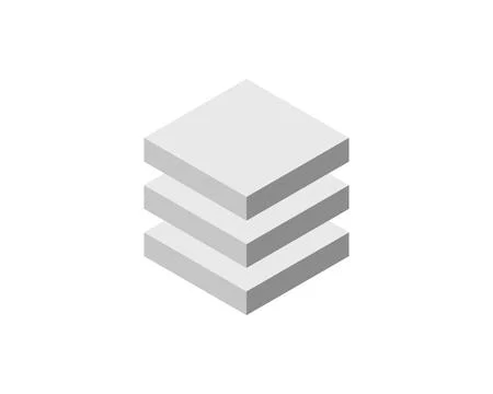 Cube logo, geometric vector design. Box logotype company, trendy technology e Stock Illustration