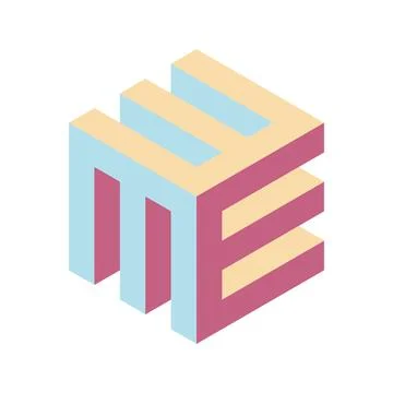 Cube logo, geometric vector design. Box logotype company, trendy techno emb.. Stock Illustration