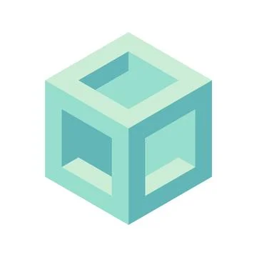 Cube logo, geometric vector design. Box logotype company, trendy techno emb.. Stock Illustration