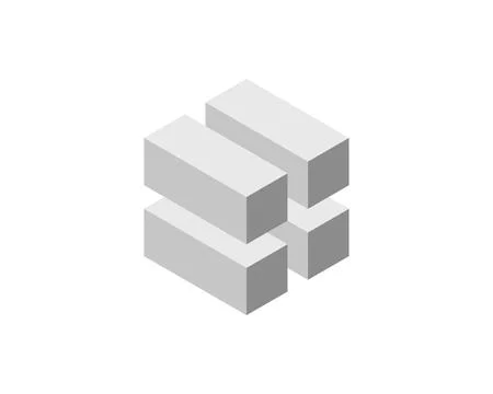 Cube logo, geometric vector design. Box logotype company, trendy technology e Stock Illustration