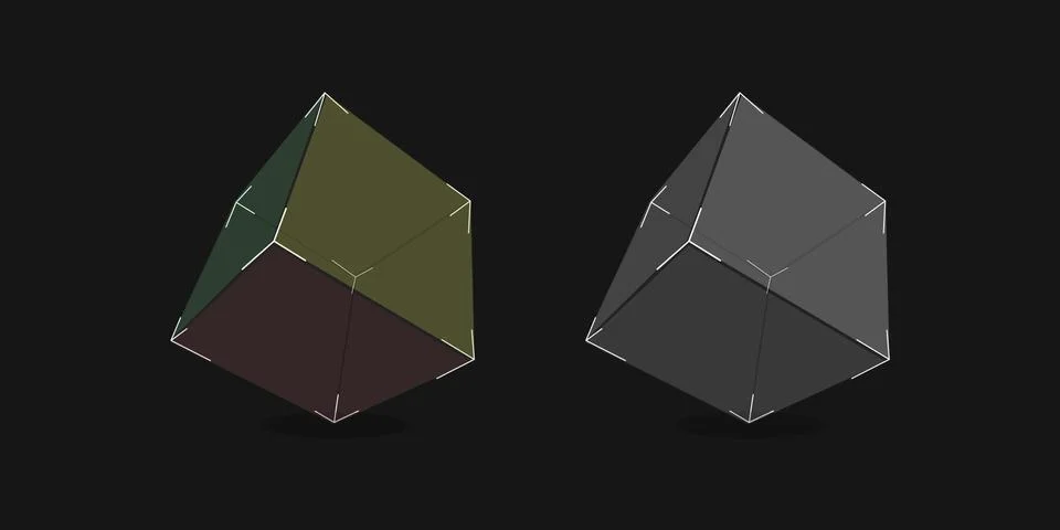 Cube logo, illustration, vector Stock Illustration