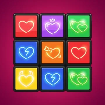 Cube with Love Puzzle Stock Illustration