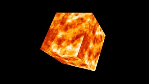 Cube magma effect heat and high temperature texture smooth surface background Stock Footage 268599695