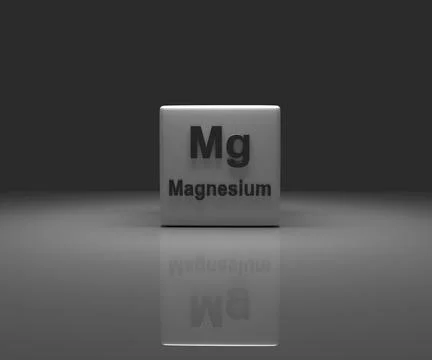 Cube with Magnesium periodic system, 3d rendering Stock Illustration