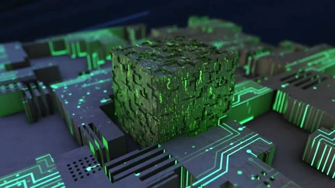 Cube Matrix 01 Stock Footage 167699659