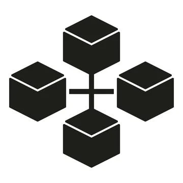 Cube matrix icon simple vector. Finance data Stock Illustration