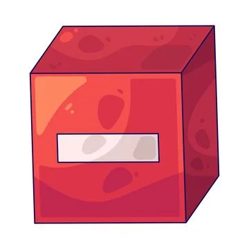 Cube with minus sign illustration 스톡 일러스트