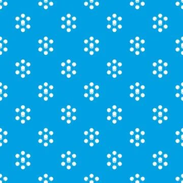 Cube molecule pattern seamless blue Illustrazione stock