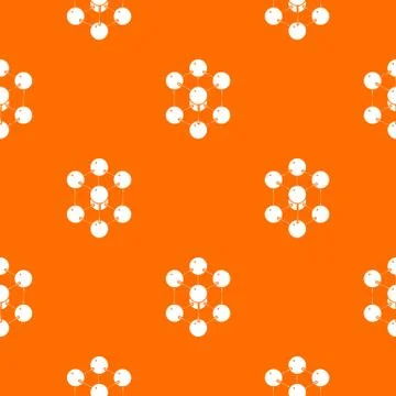 Cube molecule pattern vector orange 스톡 일러스트