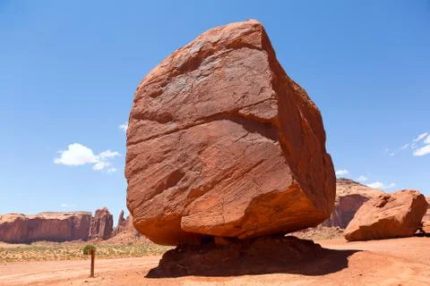 The cube in monument valley Stock Photos