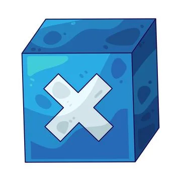 Cube with multiplication sign illustration 스톡 일러스트