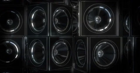 Cube Music Speakers Rotating Видео 82170496