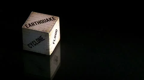 Cube, natural disasters, earthquake Stock Footage 8970739