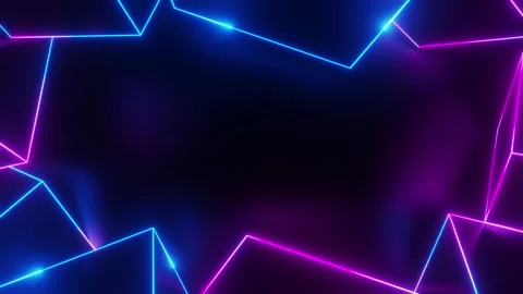 Cube neon geometric frame background Stock-Footage 230980233
