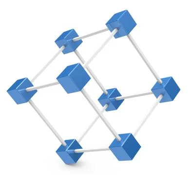 The cube network Stock Illustration