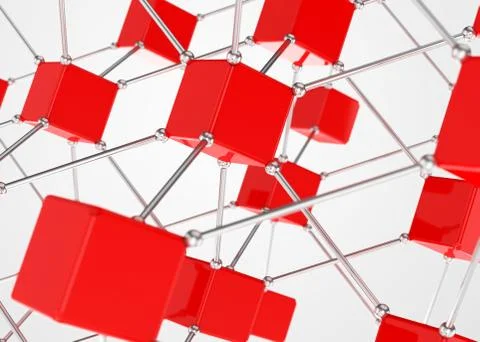 The cube network Stock Illustration