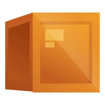 Cube parcel box icon, cartoon style イラスト素材
