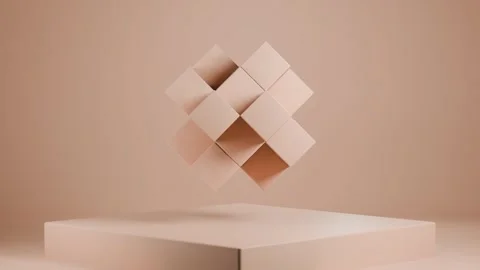 Cube Passage: Abstract Motion Graphic Design in 3D with Cube Channels Stock-Footage 267600305