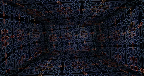 Cube Pattern rotation, seamless loop, magic empty 3d box animation. Hypnotic Video stock 279591326