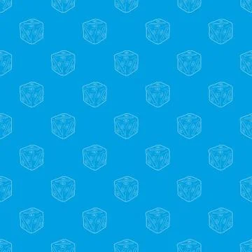 Cube with percent pattern seamless blue Illustrazione stock