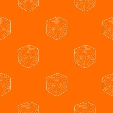 Cube with percent pattern vector orange Illustrazione stock