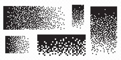 Cube pixel pattern transitions Stock Illustration