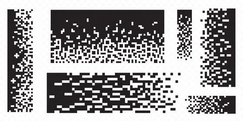 Cube pixel pattern transitions Stock Illustration