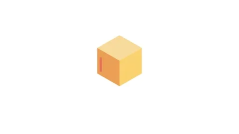 A cube positioned at the center with multiple squares surrounding it in a s.. Stock Footage 332452841