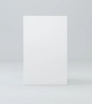 Cube Product Cardboard Package Box. 3d Illustration on studio light white 스톡 일러스트