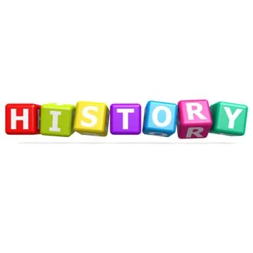 Cube puzzle history Stock Illustration
