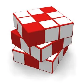 Cube puzzle Illustrazione stock
