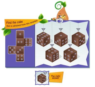 Cube of puzzle Illustrazione stock