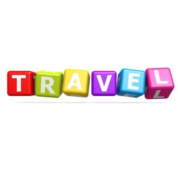 Cube puzzle travel Stock Illustration