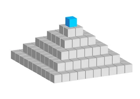 Cube pyramid Stock Illustration