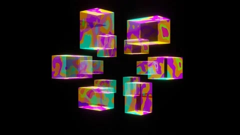 Cube Resolume seamless Animation VJ Loop Vídeo Stock 170436711